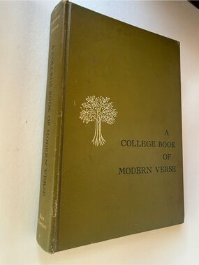 1960 vintage A College Book of Modern Verse - Olive Green Hardcover poems